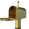 gold mailbox demonstrates how direct mail is still gold for real estate agents