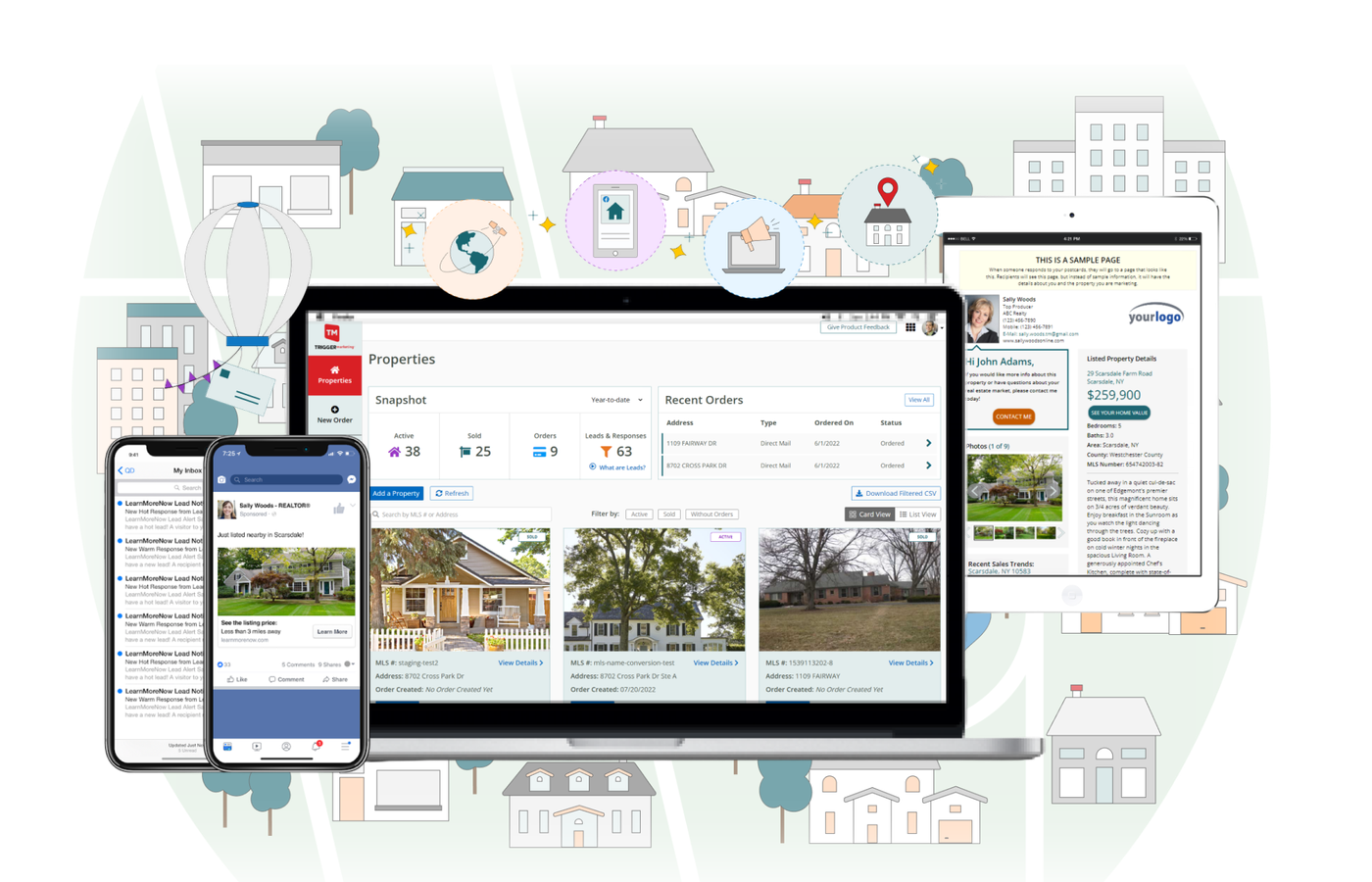 TriggerMarketing completed-project neighborhood marketing map